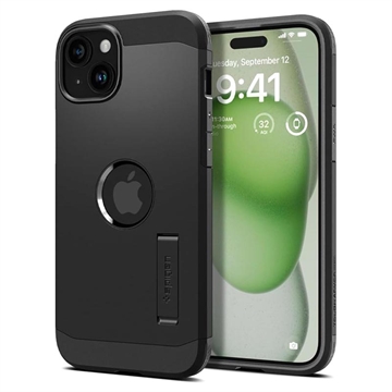 Husă iPhone 15 - Spigen Tough Armor Mag - Negru