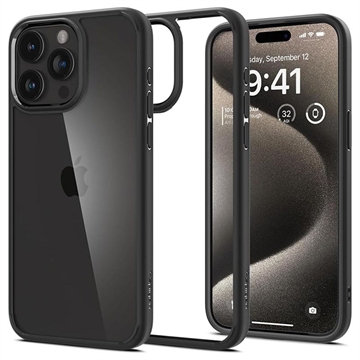 Husă iPhone 15 Pro - Spigen Ultra Hybrid - Negru