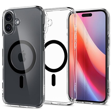 Husă iPhone 16 Plus - Spigen Ultra Hybrid Mag - Negru / Clar