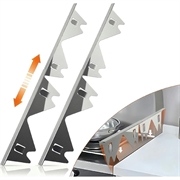 Capac de protecție din oțel inoxidabil pentru spațiul dintre plite, 35.1-69.9cm - 2 buc. - argintiu
