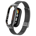 Curea din Plasă din Oțel Inoxidabil cu Carcasă Xiaomi Smart Band 8 - Negru