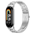 Curea Oțel Inoxidabil Xiaomi Smart Band 8 - Argintiu