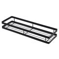 Suport de perete pentru condimente din oțel inoxidabil - 35 cm - negru