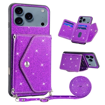 Husă cu Slot Card iPhone 17 Pro Max - Stardust - Violet