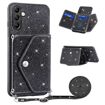 Husă cu Slot Card Samsung Galaxy A14/A14 5G - Stardust - Negru