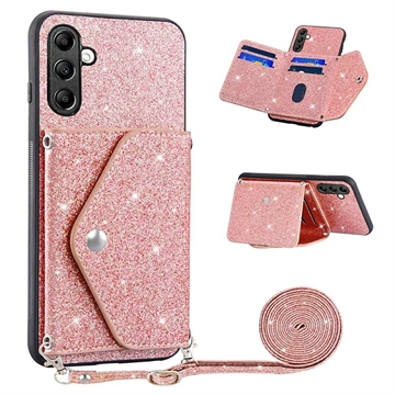 Husă cu Slot Card Samsung Galaxy A14/A14 5G - Stardust - Roz