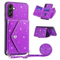 Husă cu Slot Card Samsung Galaxy A14/A14 5G - Stardust - Violet