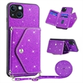 Husă cu Slot Card Stardust - iPhone 14 - Violet