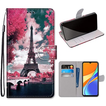 Husă Portofel Xiaomi Redmi 9C, Redmi 9C NFC - Style - Turnul Eiffel