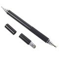 Stylus Pen Și Pix Multifuncțional Stylish 3-în-1 - Negru