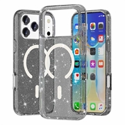 Husă Hibrid iPhone 18 Pro - Stylish Glitter - Compatibil MagSafe - Negru