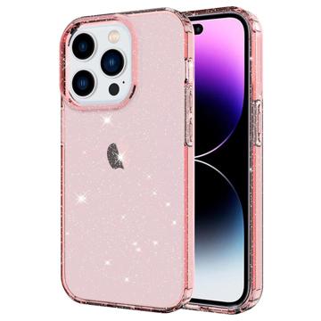 Husă TPU iPhone 14 Pro Max - Stylish Glitter - Roz