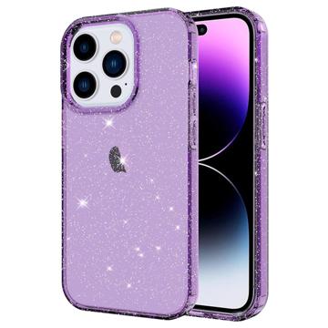 Husă TPU iPhone 14 Pro - Stylish Glitter - Violet