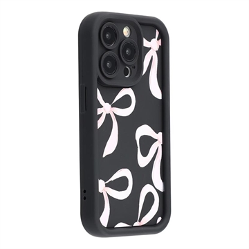 Husă TPU rezistentă la șocuri iPhone 12 Pro Max cu margini ridicate - Negru / Fundă mare