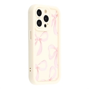 Husă TPU rezistentă la șocuri iPhone 12 Pro Max cu margini ridicate - Alb / Fundă mare