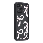 Husă TPU rezistentă la șocuri iPhone 15 cu margini ridicate - Negru / Fundă mare