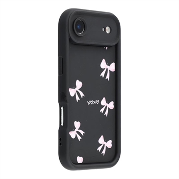 Husă TPU rezistentă la șocuri iPhone Air cu margini ridicate - negru / fundă