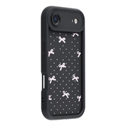 Husă TPU rezistentă la șocuri iPhone Air cu margini ridicate - negru / Fundă cu buline