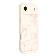 Husă TPU rezistentă la șocuri iPhone Air cu margini ridicate - Alb / Fundă mare