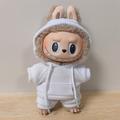 Labubu Doll 17cm Set costum de trening - alb
