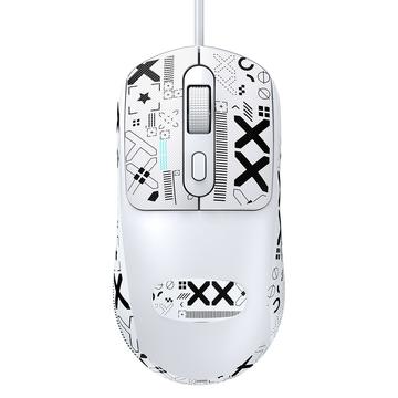 T-WOLF G580 Mouse cu fir pentru birou Autocolant anti-alunecare - alb