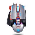 Mouse de gaming cu fir T-WOLF V9 cu lumină RGB - argintiu