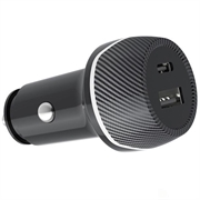 Încărcător auto T05 USB-A/USB-C cu funcție de localizare anti-pierdere pentru dispozitive Android