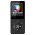 Player muzical portabil MP4 T1 cu ecran de 1.8" și card TF de 64GB - Negru