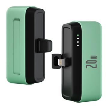 T160 Mini Portable Lightning Power Bank - PD 20W, 5000mAh - Verde