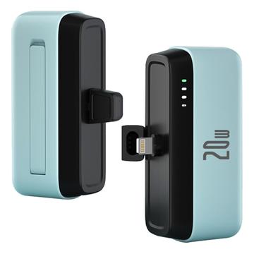 T160 Mini Portable Lightning Power Bank portabil T160 - PD 20W, 5000mAh - Sky Blue