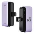 T160 Mini portabil USB-C Power Bank - PD 20W, 5000mAh - Violet