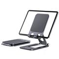 Suport pliabil din aluminiu pentru telefon/tabletă T2 Max - Gri