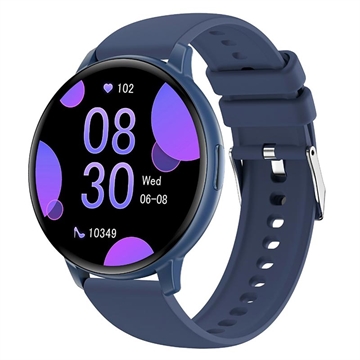 Ceas inteligent T6 Fitness cu apeluri prin Bluetooth și monitorizare a ritmului cardiac - 1.38" - Albastru