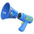 Jucărie megafon cu schimbător de voce T9 Corn magic pentru copii - Dino - Albastru