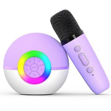 T97 Microfon karaoke pentru copii cu difuzor Bluetooth și subwoofer - violet