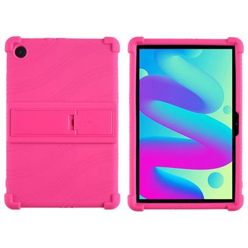 TCL Tab 10L/10 HD 4G Husa din silicon cu suport pentru picior - Roz Intens