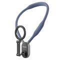 TELESIN MNM-001 pentru iPhone 12 / 13 / 14 / 15/ 16 Suport de gât din silicon pentru gât magnetic Selfie Stick Phone Neck Holder - albastru