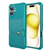 Husă TPU cu Slot Card  iPhone 17 - Turcoaz
