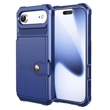 Husă TPU cu Slot Card iPhone Air - Albastru