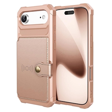 Husă TPU cu Slot Card iPhone Air - Roz