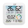 TS-8086 Termometru și higrometru digital cu ceas cu alarmă - Alb