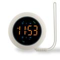 Ceas cu alarmă și vibrație TS-BC800-LED - 3 niveluri de vibrație și afișaj LED - Alb