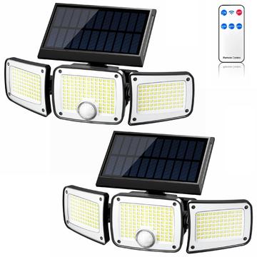 TY10305 Aplică solară cu 3 capete - 280 LED - 2 buc.