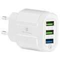 Tactical 13-222 Fast Travel Charger - 3xUSB-A, QC3.0 - White