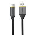 Cablu USB-A / USB-C Tactical Fast Rope Aramid 2.0 - 100W - 0.3m