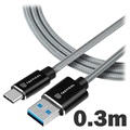 Cablu Încărcare Tactical Fast Rope - USB-A/USB-C - 0.3m