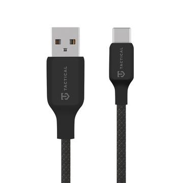 Cablu Tactical Stitch Thread USB-A / USB-C - 1m, 15W - Negru