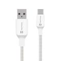 Cablu Tactical Stitch Thread USB-A / USB-C - 2m, 15W - Alb