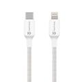 Cablu Tactical Stitch Thread USB-C / Lightning - 1m, 27W - Alb