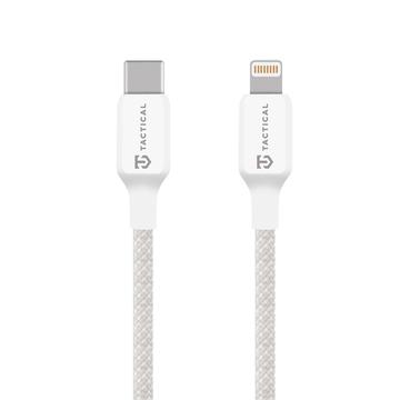 Cablu Tactical Stitch Thread USB-C / Lightning - 1m, 27W - Alb